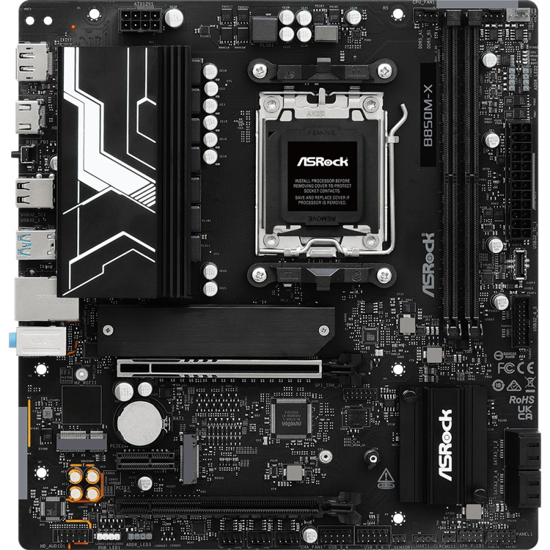 ASRock B850M-X R2.0 (AM5/B850, 2*DDR5, PCIex16, HDMI/DP, 4xSATA,2xM.2, 2.5GLan, mATX)