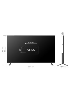 TV 65 Kivi 65U760QB UHD/DLED/T2/Android 11/2 x 12W/HDMI/Wi-Fi/VESA 400x200 M6//Black