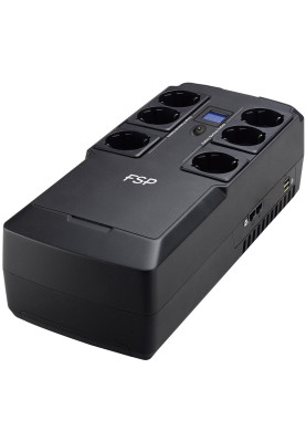 ДБЖ FSP NanoFit 800, 800ВА/480Вт, SCHUKO, USB/2хUSB зар 5V/1A(Max.), AVR, RG11