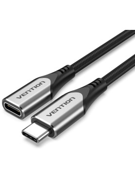 Кабель USB 3.1 Type-C M-F 1.0 м (подовжувач) 60W (20V/3A) 4K60HZ Thunderbolt 3 Vention