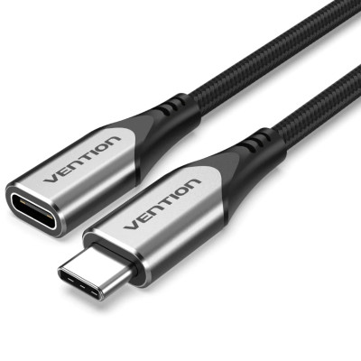 Кабель продовжувач USB 3.1 Type-C M-F 1.0 м 60W 4K60HZ Thunderbolt 3 Vention