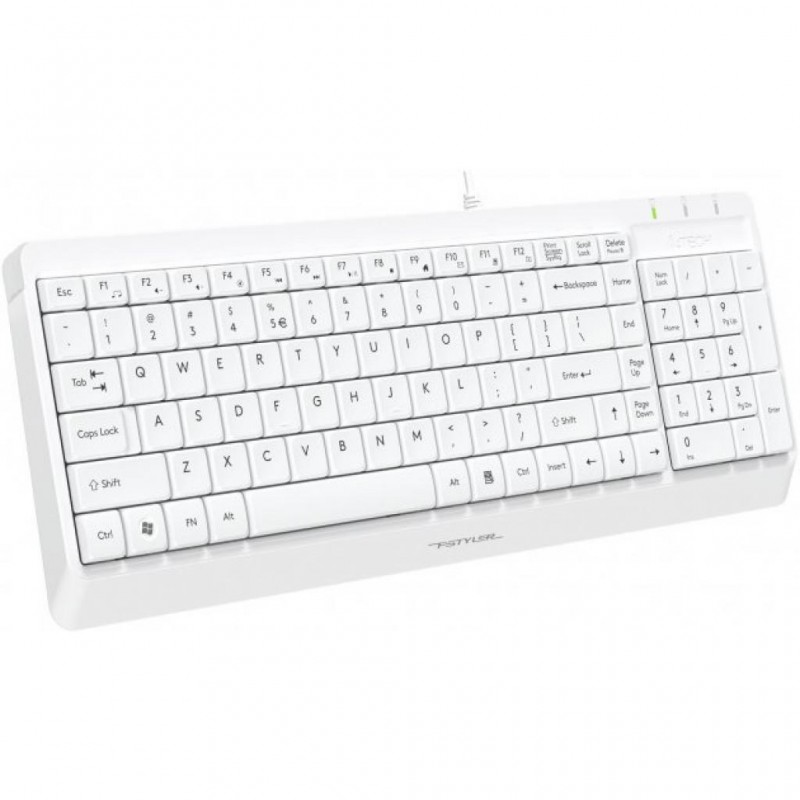 Клавіатура A4-Tech Fstyler FK15, USB, біла