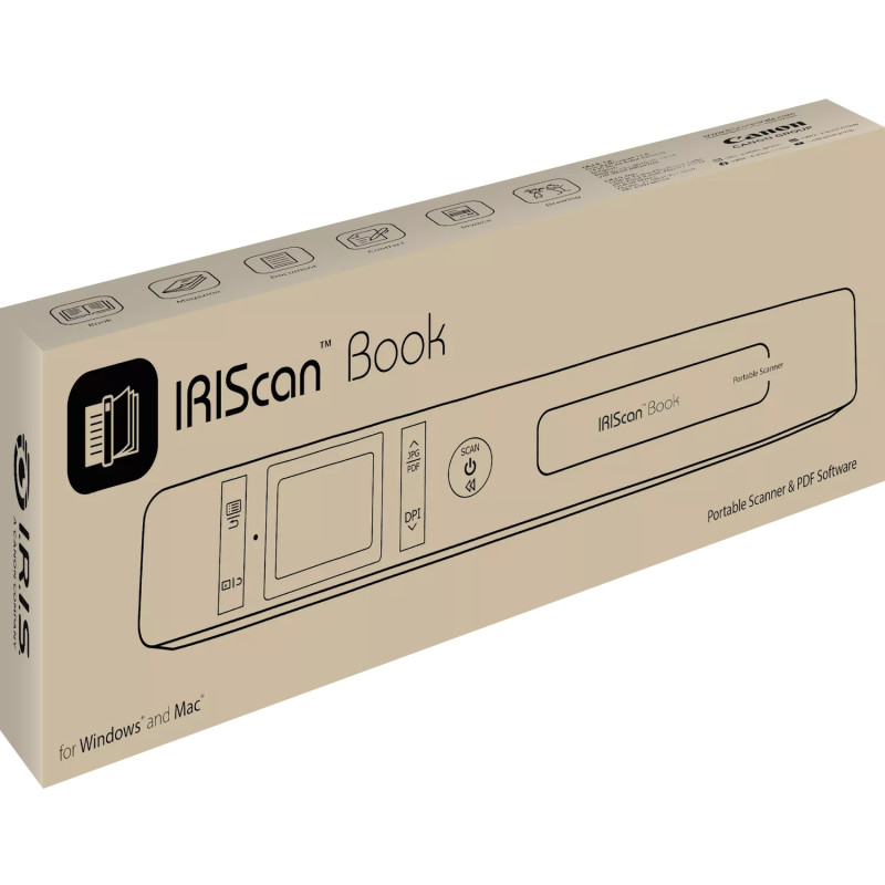 Сканер A4 Canon IRIScan Book 7 (1050dpi, USB, microSD, 15стор/хв, портативний, білий)