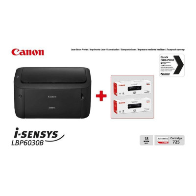 Друкарка Canon i-SENSYS LBP-6030B (бандл с 2 картриджами)