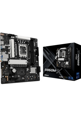 AsRock B860M-X (1851/B860, 2*DDR5, PCIex16, HDMI/DP, 4xSATA, 2xM.2, 2.5Glan, 7.1ch, mATX)