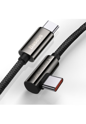 Кабель USB3.1 Type-C M-M, 1 м, 100W (20V/5A), 90° Синій Legend Series Elbow CACS Baseus