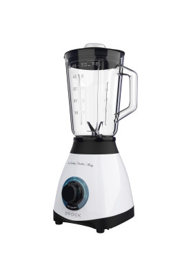 Блендер BROCK BL 1501 WH стаціонарний 500Вт/ скляна чаша 1,5л/ PULSE/ 2 швидкості/ дроблення льоду
