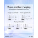 Зарядний пристрій 3xUSB 65W (2xUSB-C+USB-A) Gan A45 Fast Charger Mica gray Acefast