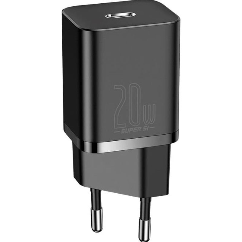 Зарядний пристрій 1xUSB 20W (USB-C) Чорний  Baseus