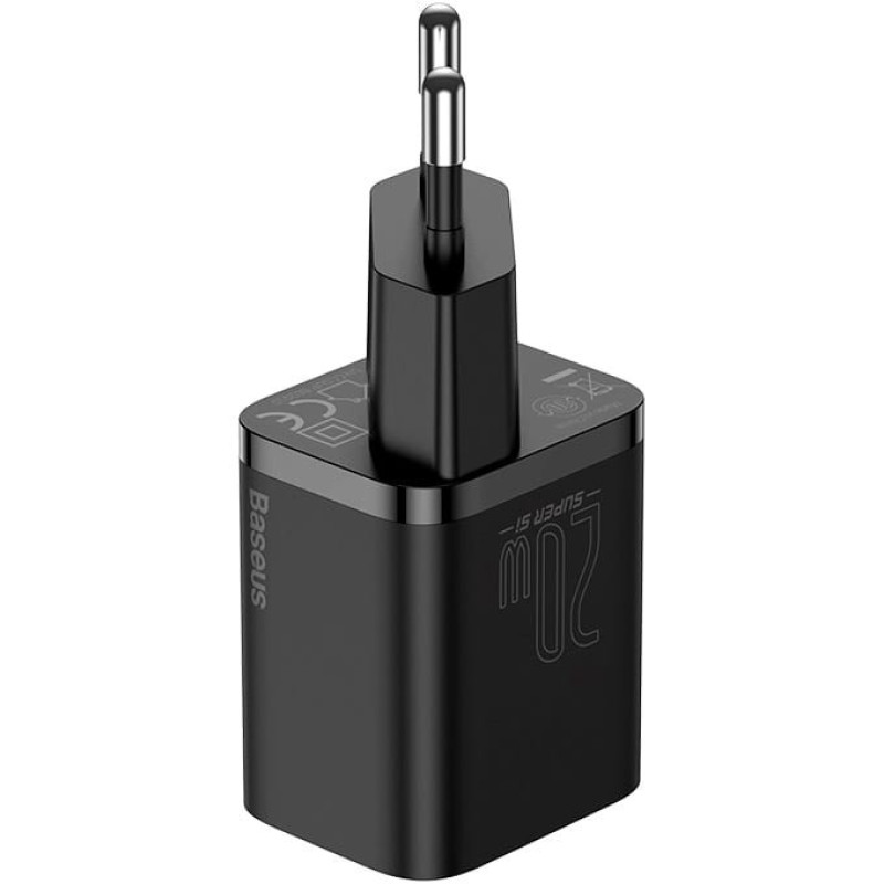 Зарядний пристрій 1xUSB 20W (USB-C) Чорний  Baseus