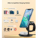 Зарядний пристрій 15W 3-in-1 Magnetic Wireless Fast Charger black Choetech