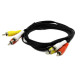 Кабель AV 3xRCA M-3xRCA M, 1.5 м
