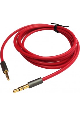 Кабель AUX Audio 3.5мм M/M 1.2м Premium червоний