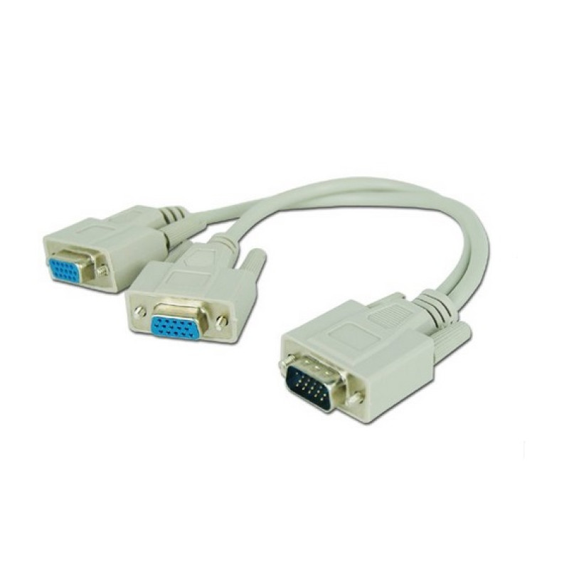 Перехідник VGA 15M --> 2X VGA 15F (2 монітора)