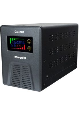 ДБЖ Gemix PSN-800U, 800VA/480W 12V/220V, 7/9/13A, 3*Schuko, без АКБ
