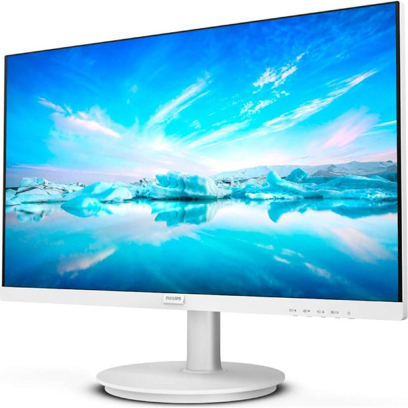 TFT 23.8" Philips 241V8AW, IPS, 75Hz, VGA, HDMI,  колонки, білий