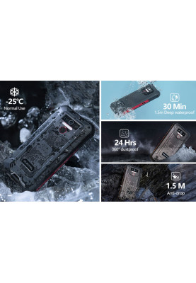 Смартфон Oukitel WP5 PRO 5.5" HD+/4GB/64GB/MTK6762D/8000mAh/IP68/LTE Black