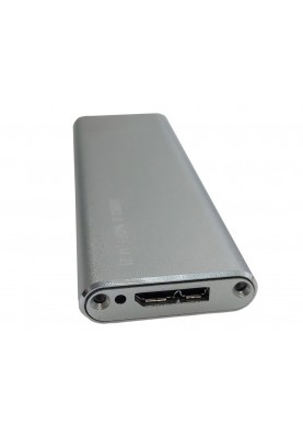 Зовнішня кишеня до M.2 на USB 3.0 Micro BM (F) Gen2, 5 Gb/s, 2TB, B key NGFF Silver