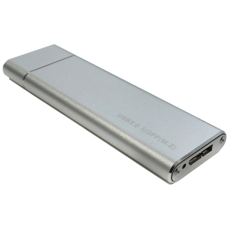 Зовнішня кишеня до M.2 на USB 3.0 Micro BM (F) Gen2, 5 Gb/s, 2TB, B key NGFF Silver