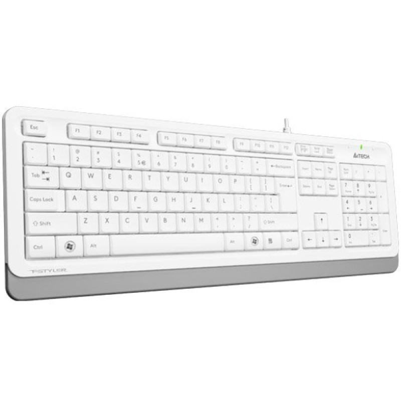 Клавиатура A4Tech FK10 Fstyler UA Sleek MMedia Comfort, USB, White