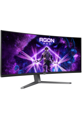 TFT 34" AOC AG346UCD, QD-OLED, 175Гц, 0,03мс, вигнутий, HDMIx2, DP, USB-hub, HAS, чорно-сірий