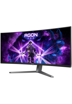TFT 34" AOC AG346UCD, QD-OLED, 175Гц, 0,03мс, вигнутий, HDMIx2, DP, USB-hub, HAS, чорно-сірий