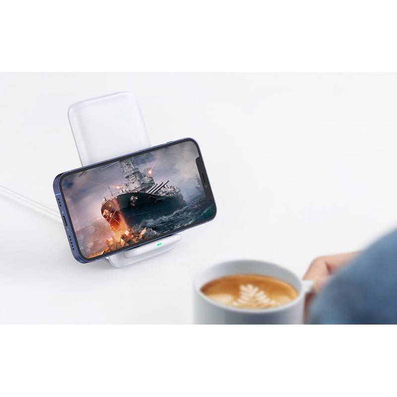 Бездротовий зарядний пристрій Ugreen CD221 Wireless Stand (15 W) Білий