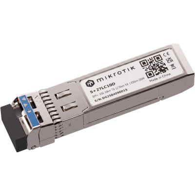 Інтерфейсний модуль Mikrotik S+27LC10D (10G SM 10km T1270nm/R1330nm) + S+33LC10D (10G SM 10km T1330n