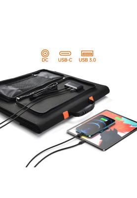 Сонячна панель Choetech 120W DC120W,1*USB QC3.0 18W,1*USB-C PD3.0 60W 177x53см
