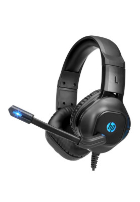 Гарнітура HP DHE-8002 Gaming, 2х3,5мм+USB, LED, Black