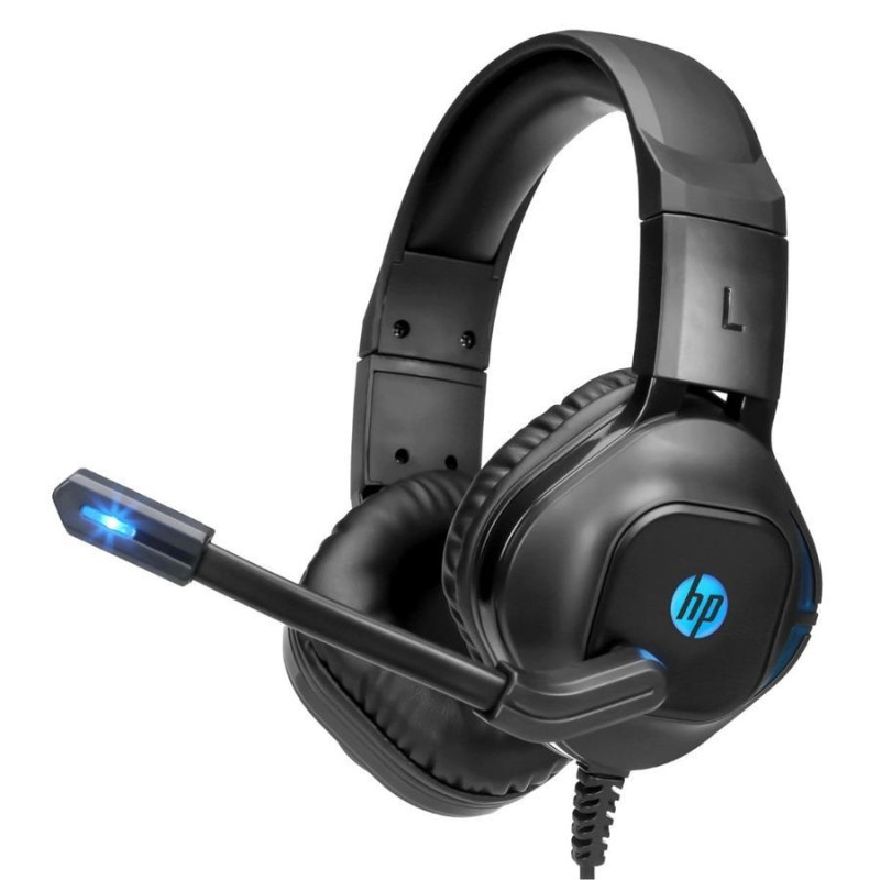 Гарнітура HP DHE-8002 Gaming, 2х3,5мм+USB, LED, Black