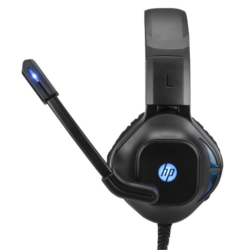 Гарнітура HP DHE-8002 Gaming, 2х3,5мм+USB, LED, Black