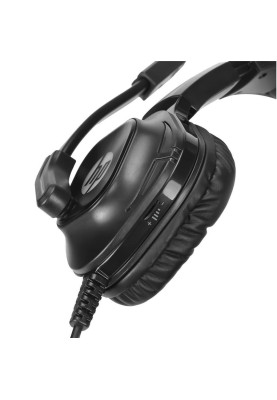Гарнітура HP DHE-8002 Gaming, 2х3,5мм+USB, LED, Black