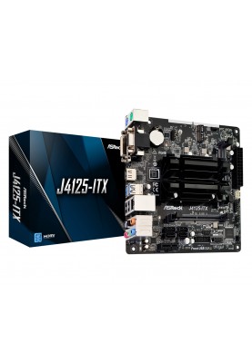 Материнська плата ASRock J4125-ITX (Quad-Core Celeron 2.7GHz, 2xDDR4 SoDIMM, VGA/HDMI/DVI, 1*PCIe, 4xSATAIII, miniITX)