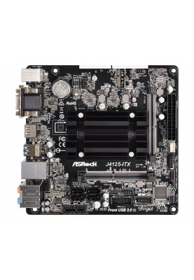 Материнська плата ASRock J4125-ITX (Quad-Core Celeron 2.7GHz, 2xDDR4 SoDIMM, VGA/HDMI/DVI, 1*PCIe, 4xSATAIII, miniITX)