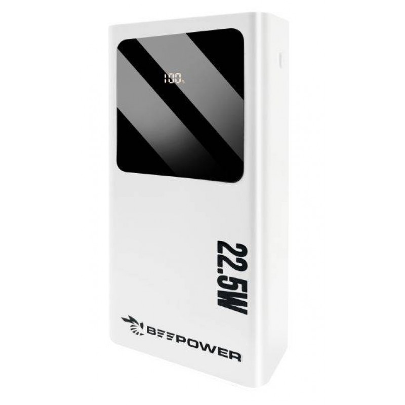 УМБ BeePower 30000 mAh, 22.5W PD USB-C + 2 x USB3.0 біла