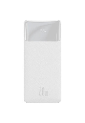 УМБ Baseus Bipow 20000mAh 20W, MicroUSB, 2xUSB,1xType-C In/Out PD3.0,QC3.0 White