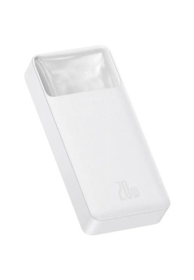 УМБ Baseus Bipow 20000mAh 20W, MicroUSB, 2xUSB,1xType-C In/Out PD3.0,QC3.0 White