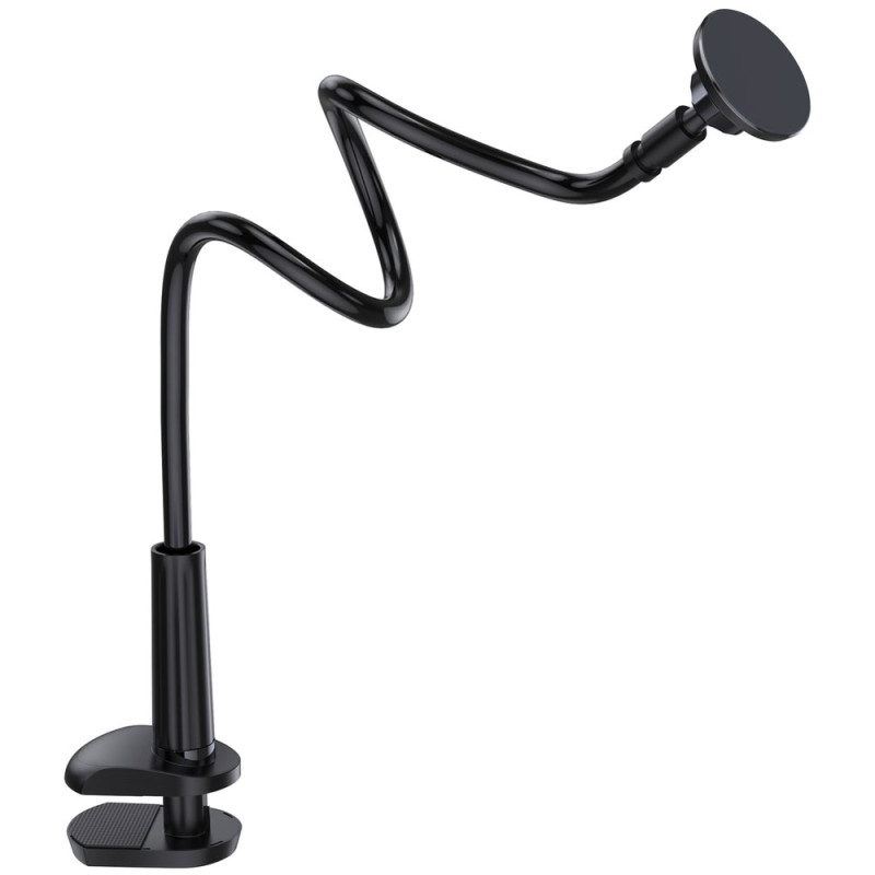 Тримач магнітний для телефону lazy man magnetic suction stand гнучкий чорний Choetech