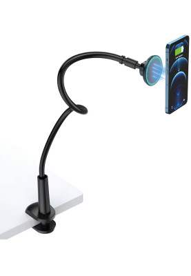 Тримач магнітний для телефону lazy man magnetic suction stand гнучкий чорний Choetech