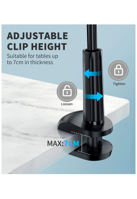 Тримач магнітний для телефону lazy man magnetic suction stand гнучкий чорний Choetech
