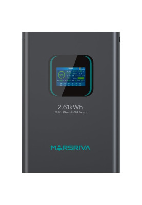 Акумуляторна батарея Marsriva LiFePO4 battery,  25.6V/102Ah, 2.61KWH, wall mounted