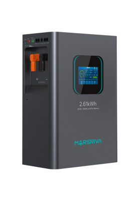 Акумуляторна батарея Marsriva LiFePO4 battery,  25.6V/102Ah, 2.61KWH, wall mounted