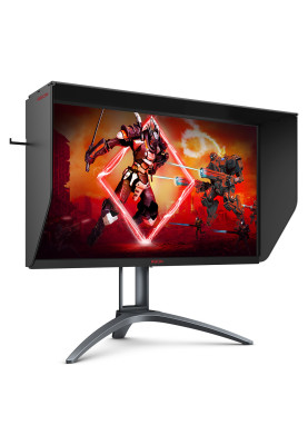 Монітор TFT 27" AOC AGON AG273QXP, QHD, Nano IPS, sRGB 133%, DisplayHDR 400, 165Гц, 1 мс, 2х HDMI, DP, USB-hub, HAS, Pivot, колонки, чорний з червоним