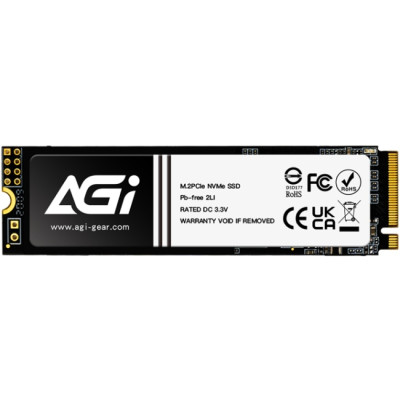 SSD 1Tb AGI AI298 M.2 2280 PCIe Gen 3x4 NVMe 1.3 3D NAND, Retail