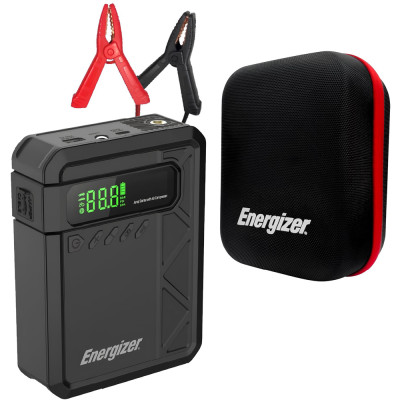 Автомобільний Jump Starter 10000mAh 37W USB-C,USB-A, 160 PSI, ліхтар 2W Energizer Автомобільний Jump Starter 10000mAh 37W USB-C,USB-A, 160 PSI, ліхтар 2W Energizer