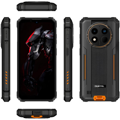 Смартфон Oukitel WP28S 6.5"HD+ /4GB/128GB T606 /10600mAh /13+5Мп/ IP69K /NFC Orange