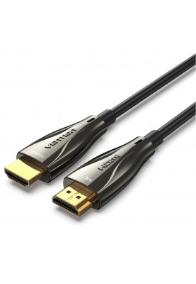 Кабель HDMI M - M,30.0 м, V2.0, Optical 4K 60Гц 18Gbps Dolby 7.1 PVC Black Zinc Alloy Vention