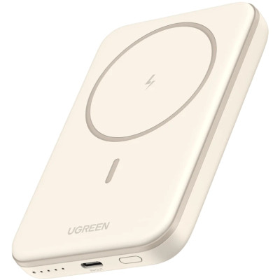 УМБ Ugreen Magnetic Wireless 5000 mAh 15W USB-C In/Out (PB560) білий
