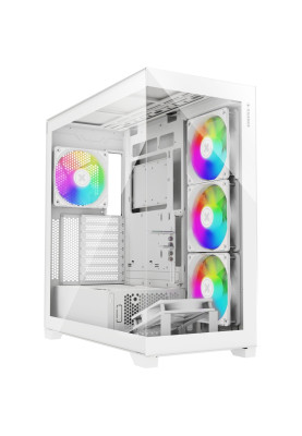 Корпус Xilence XILENT GLEAM ARGB X818.W.ARGB, без БЖ ATX WHITE